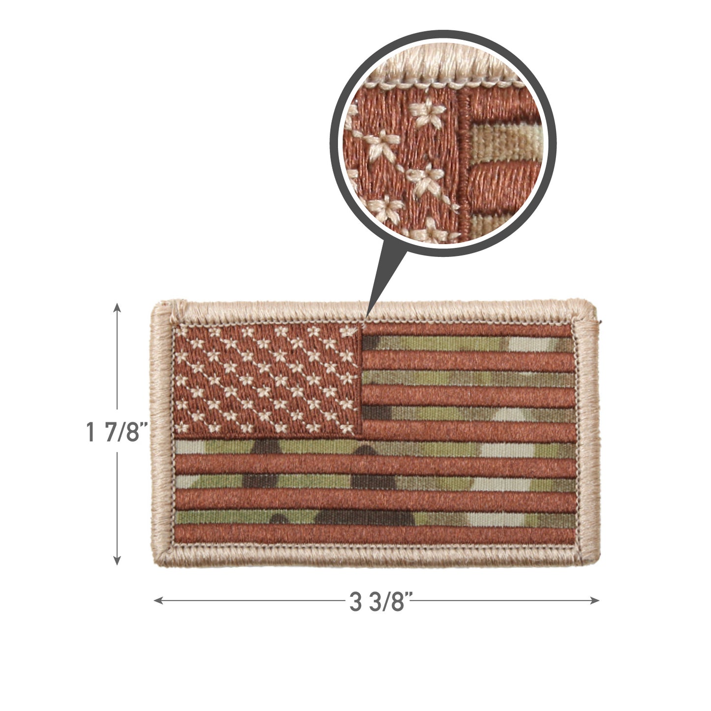 Rothco American Flag Patch - Hook Back