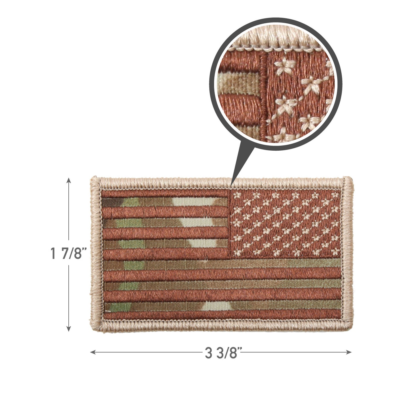 Rothco American Flag Patch - Hook Back