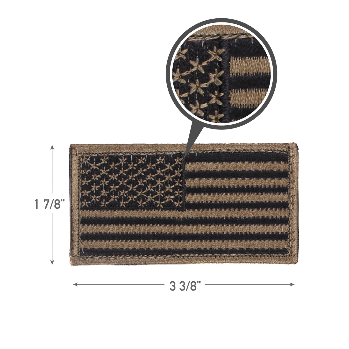 Rothco American Flag Patch - Hook Back