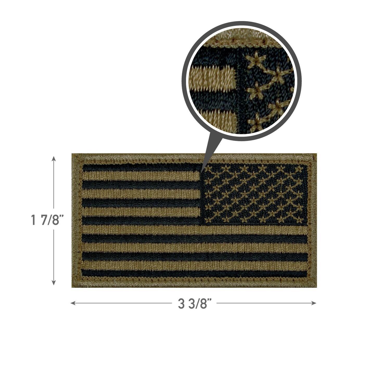Rothco American Flag Patch - Hook Back