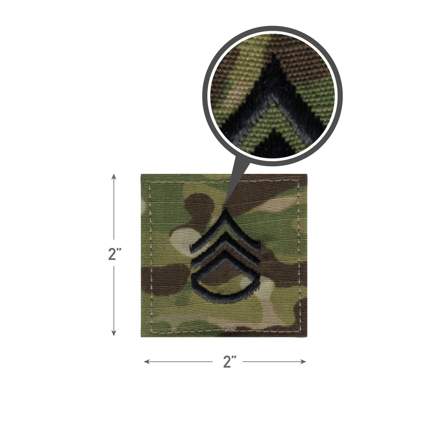 Rothco Official U.S. Made Embroidered Military Rank Insignia - OCP Camo