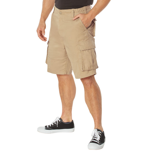 Rothco Vintage Solid Paratrooper Cargo Shorts - Khaki