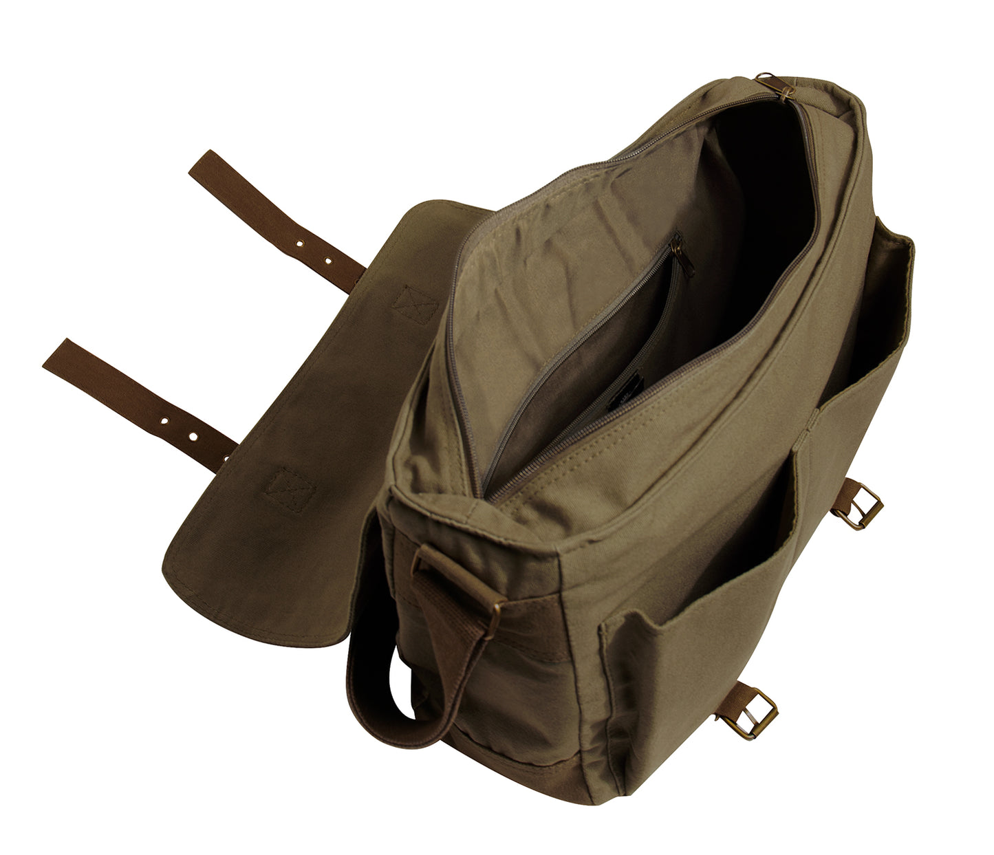 Rothco Deluxe Vintage Canvas Messenger Bag - Olive Drab