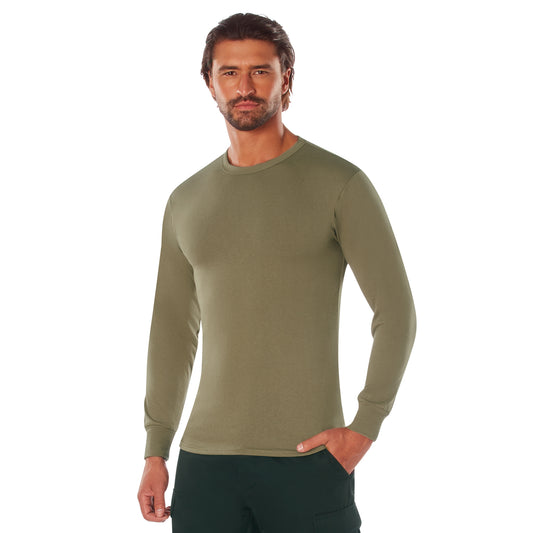 Rothco Long Sleeve Solid Military Color T-Shirt