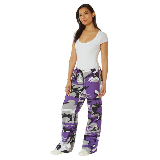 Rothco Womens Paratrooper Colored Camo Fatigues - Ultra Violet Camo