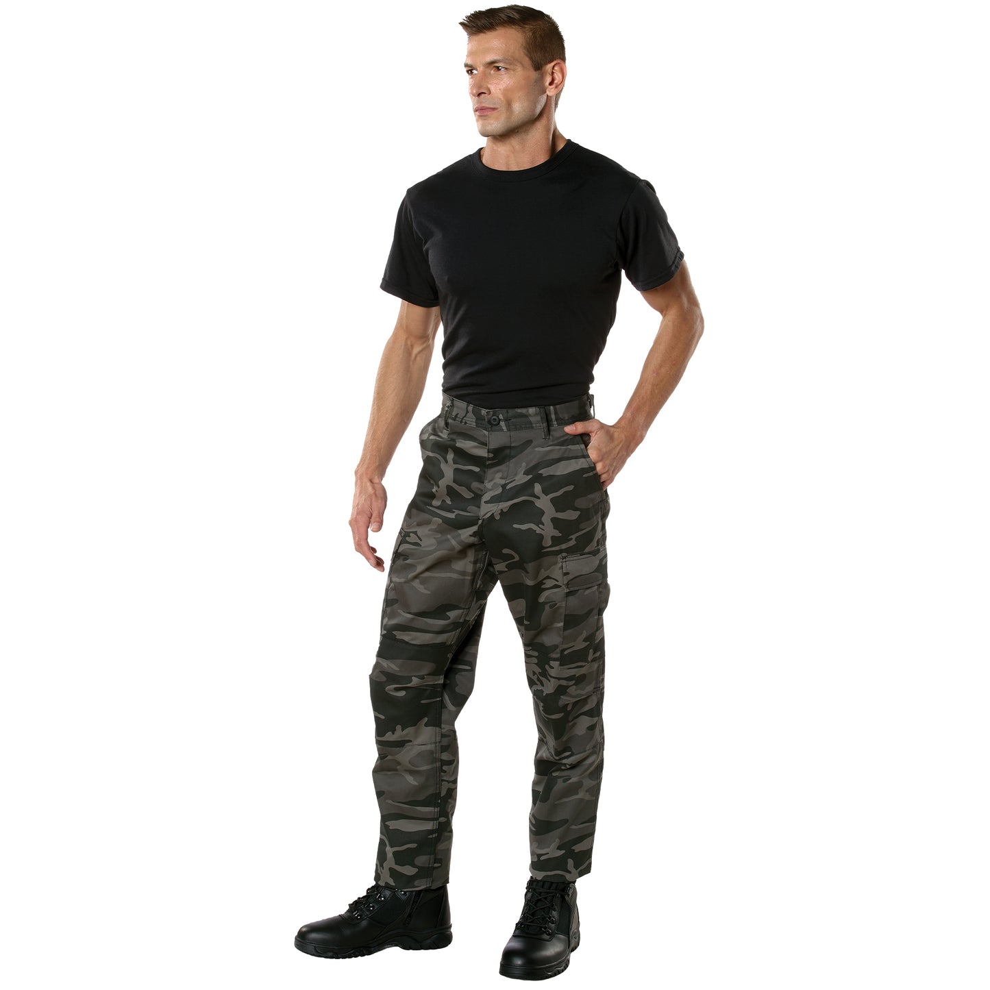 Rothco Color Camo Tactical BDU Pants - Black Camo