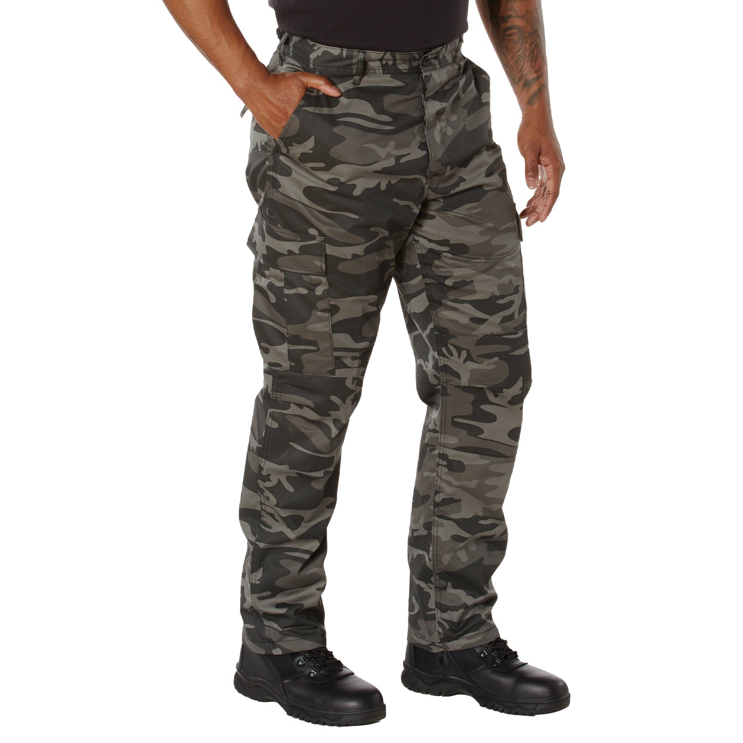 Rothco Color Camo Tactical BDU Pants - Black Camo