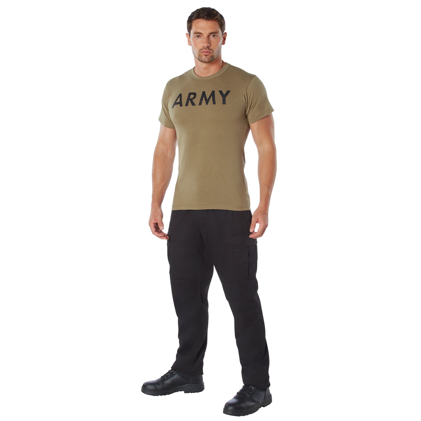 Rothco AR 670-1 Coyote Brown Army Physical Training T-Shirt