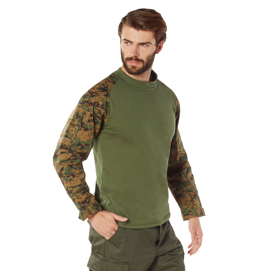 Rothco Tactical Airsoft Combat Shirt - Woodland Digital Camo