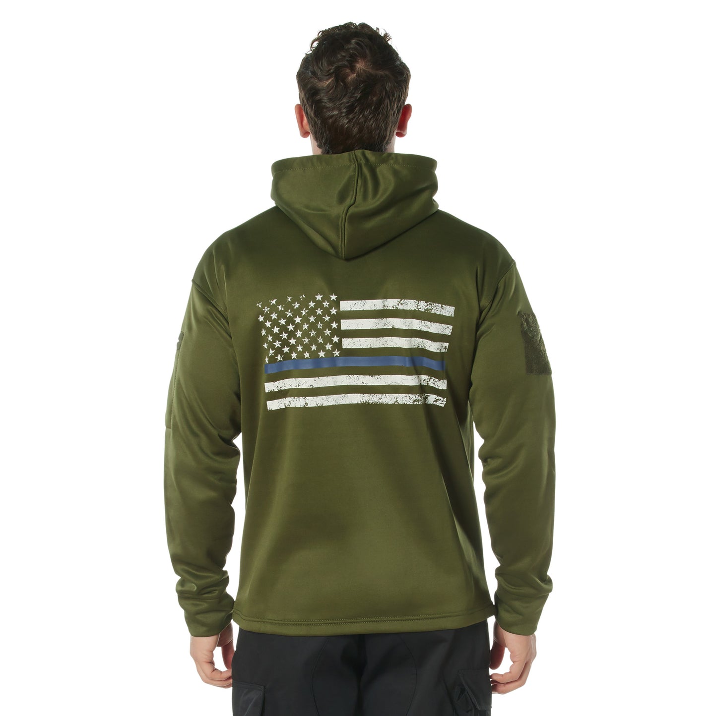 Rothco Thin Blue Line Concealed Carry Hoodie - Olive Drab