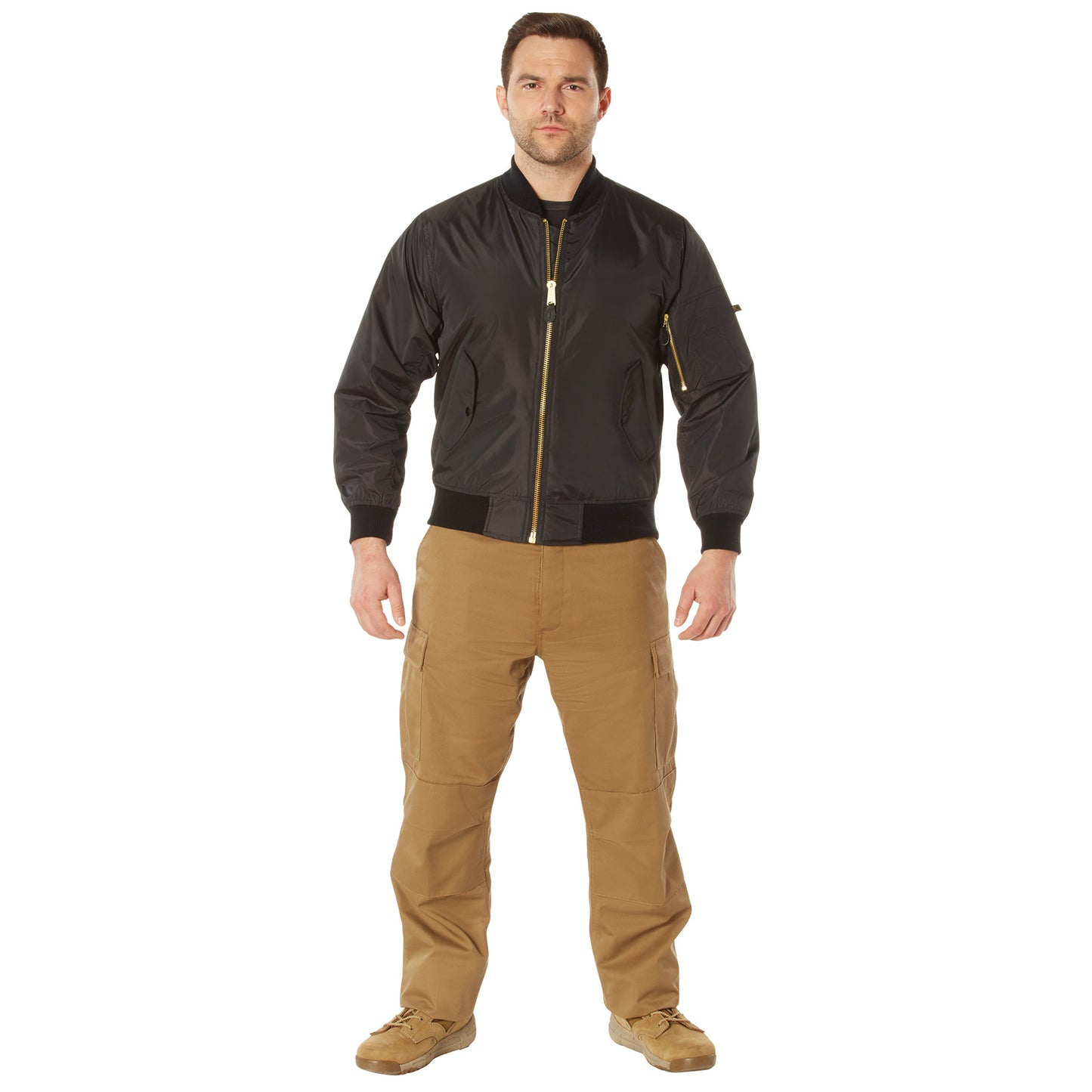Rothco Lightweight MA-1 Flight Jacket - Black