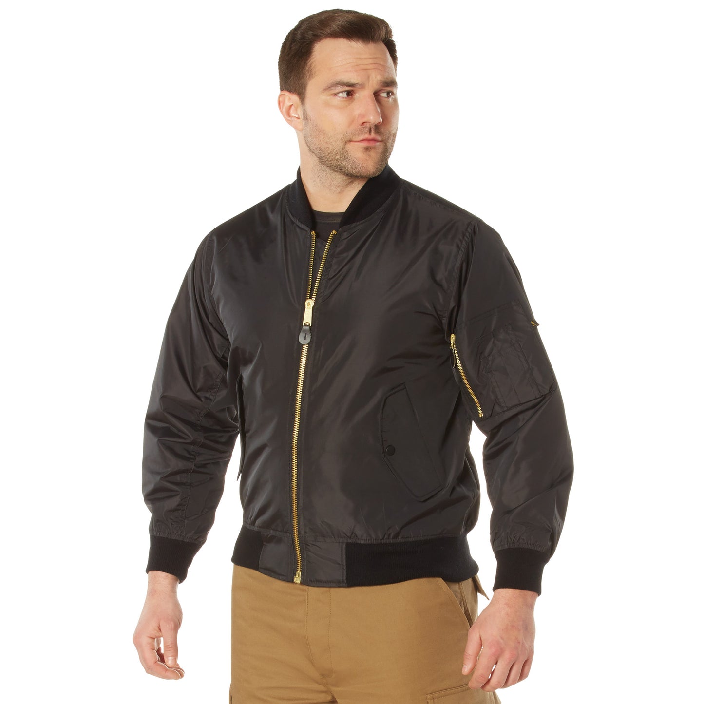 Rothco Lightweight MA-1 Flight Jacket - Black