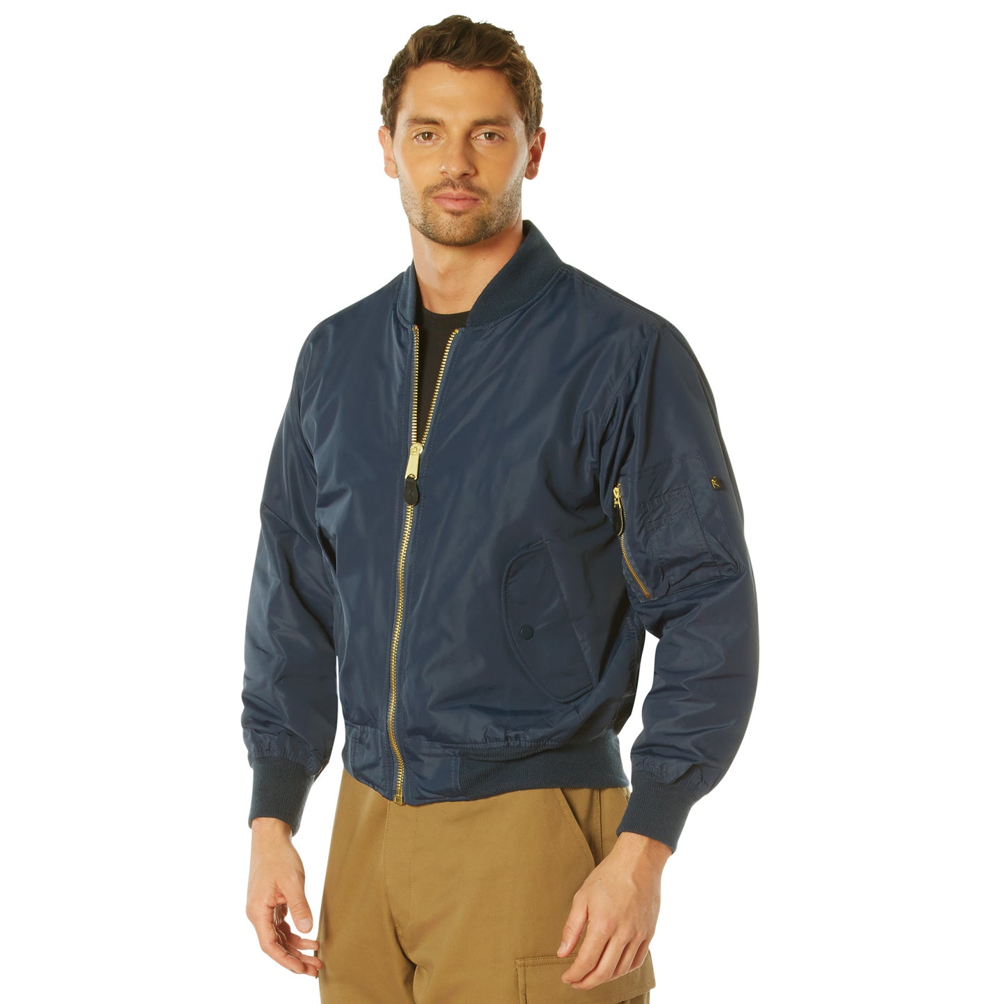 Rothco Lightweight MA-1 Flight Jacket - Navy Blue