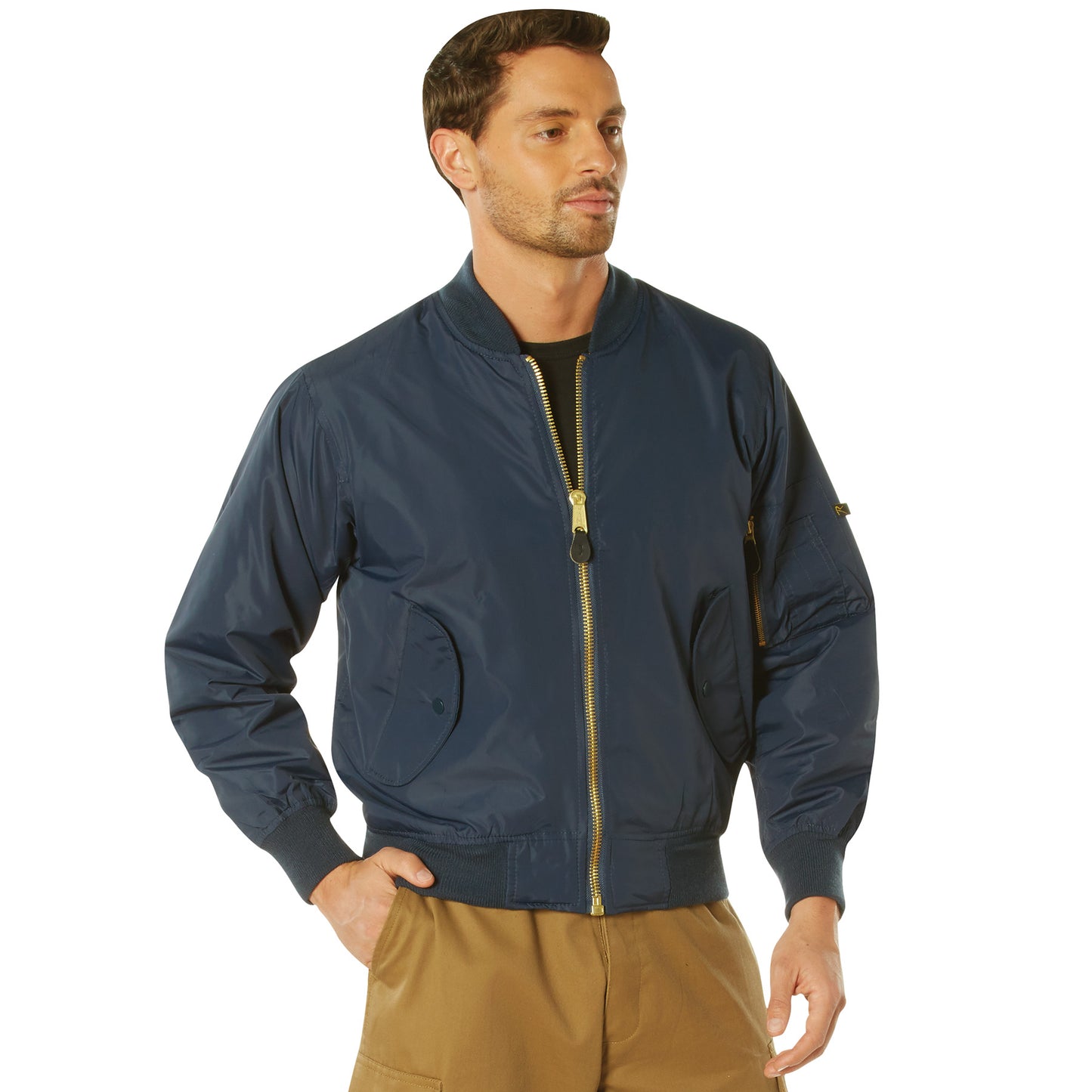 Rothco Lightweight MA-1 Flight Jacket - Navy Blue