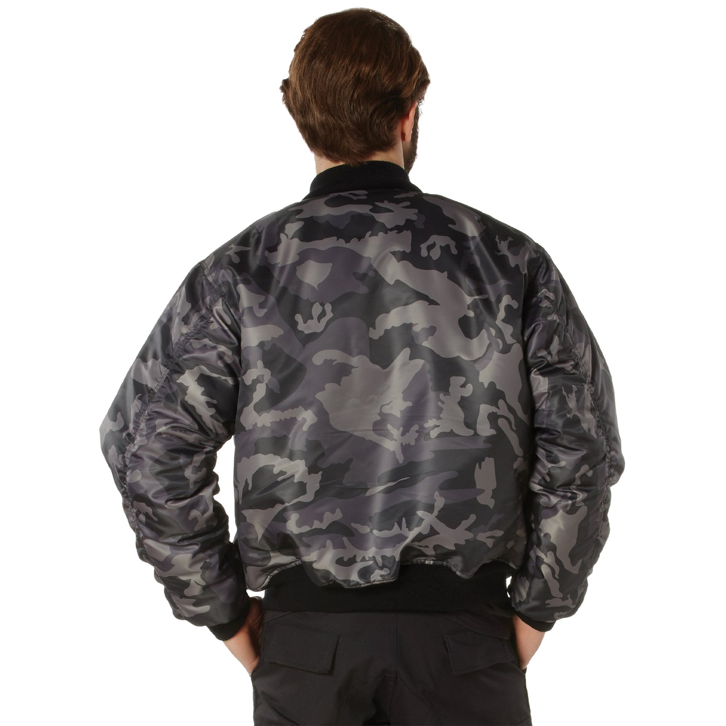 Rothco MA-1 Flight Jacket - Black Camo