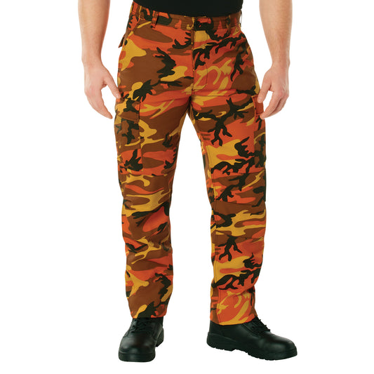 Rothco Color Camo Tactical BDU Pants - Savage Orange Camo