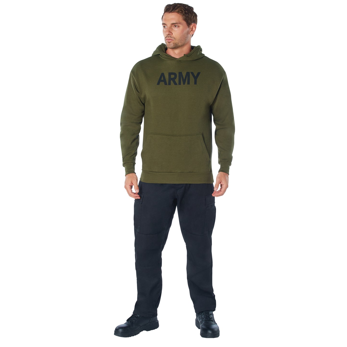 Rothco Army PT Pullover Hooded Sweatshirt - Olive Drab