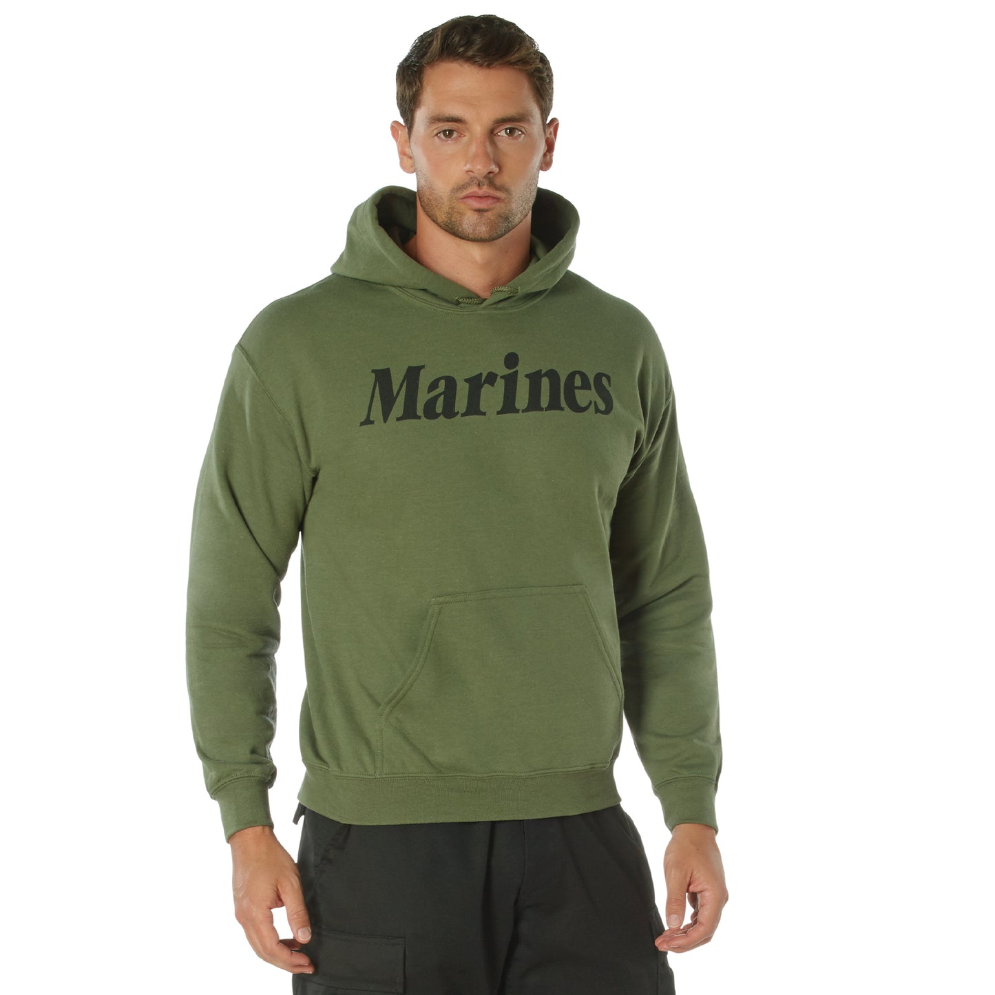 Rothco Marines Pullover Hooded Sweatshirt - Olive Drab
