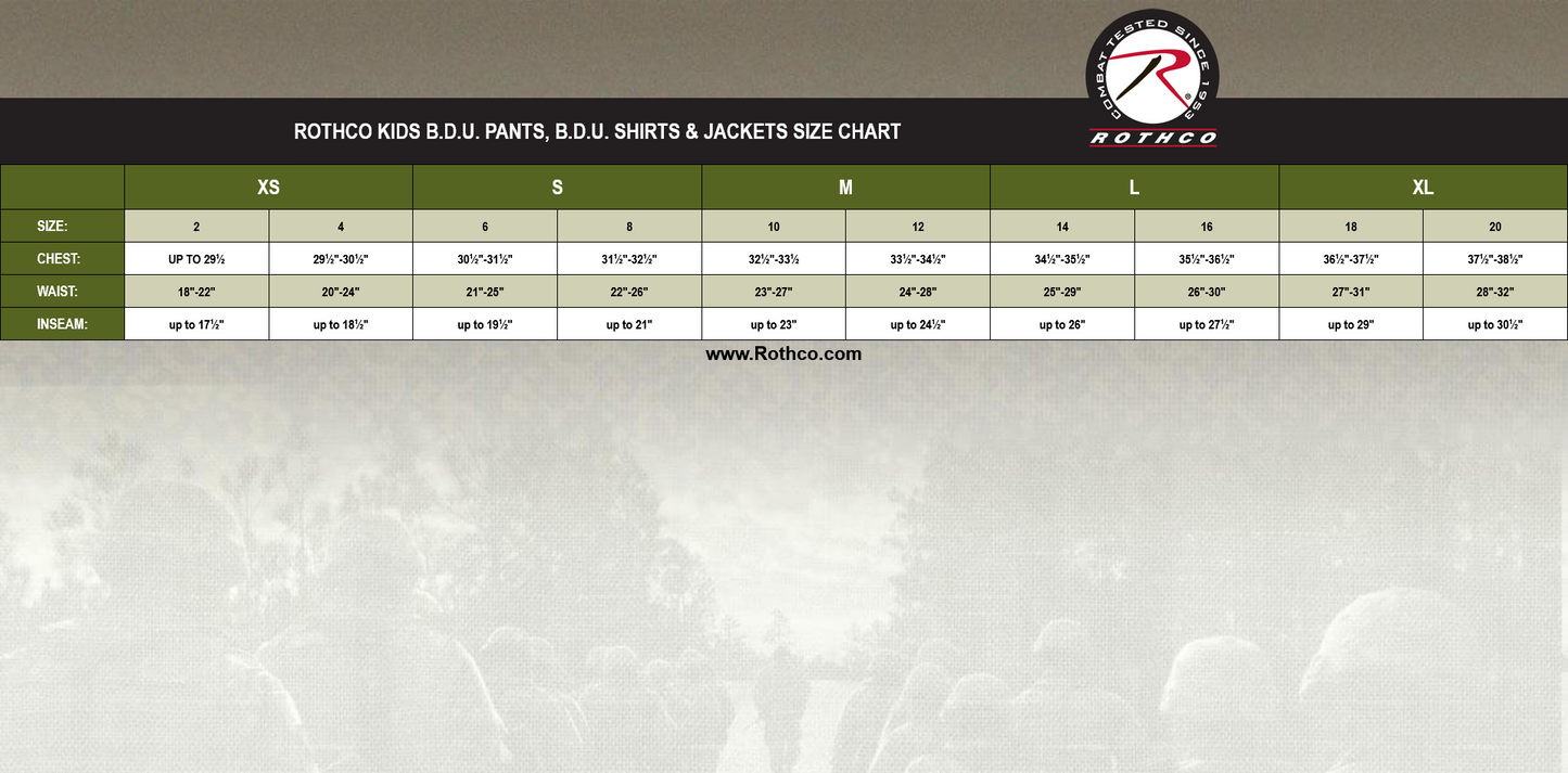 Rothco Kids Camo BDU Shirt - Woodland Camo