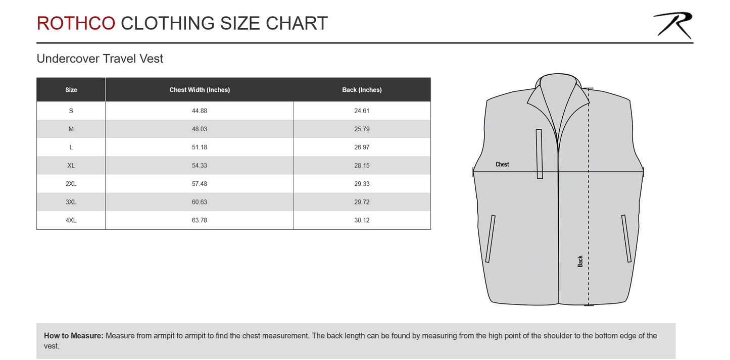 Rothco Undercover Travel Vest