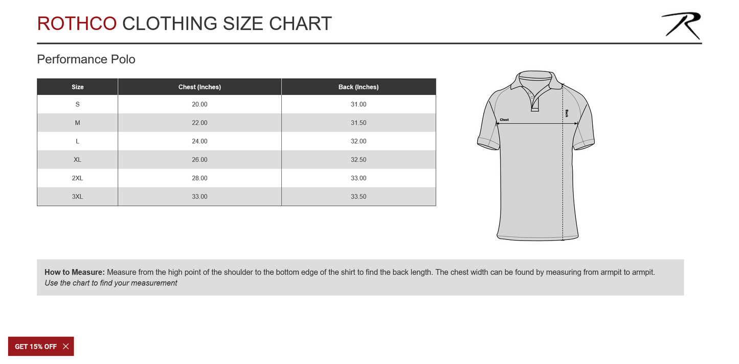 Rothco On Duty Performance Polo Shirt