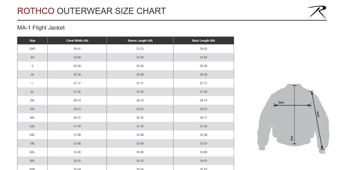 Rothco NASA MA-1 Flight Jacket - Black