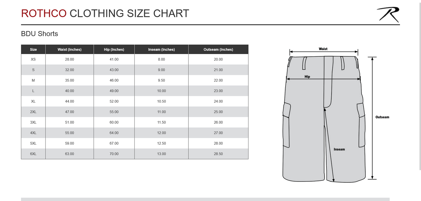 Rothco Rip-Stop BDU Shorts