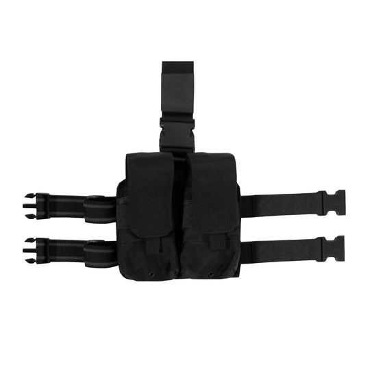 Rothco Drop Leg Double Mag Pouch - Black