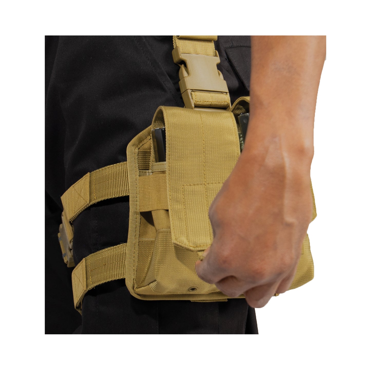 Rothco Drop Leg Double Mag Pouch - Coyote Brown