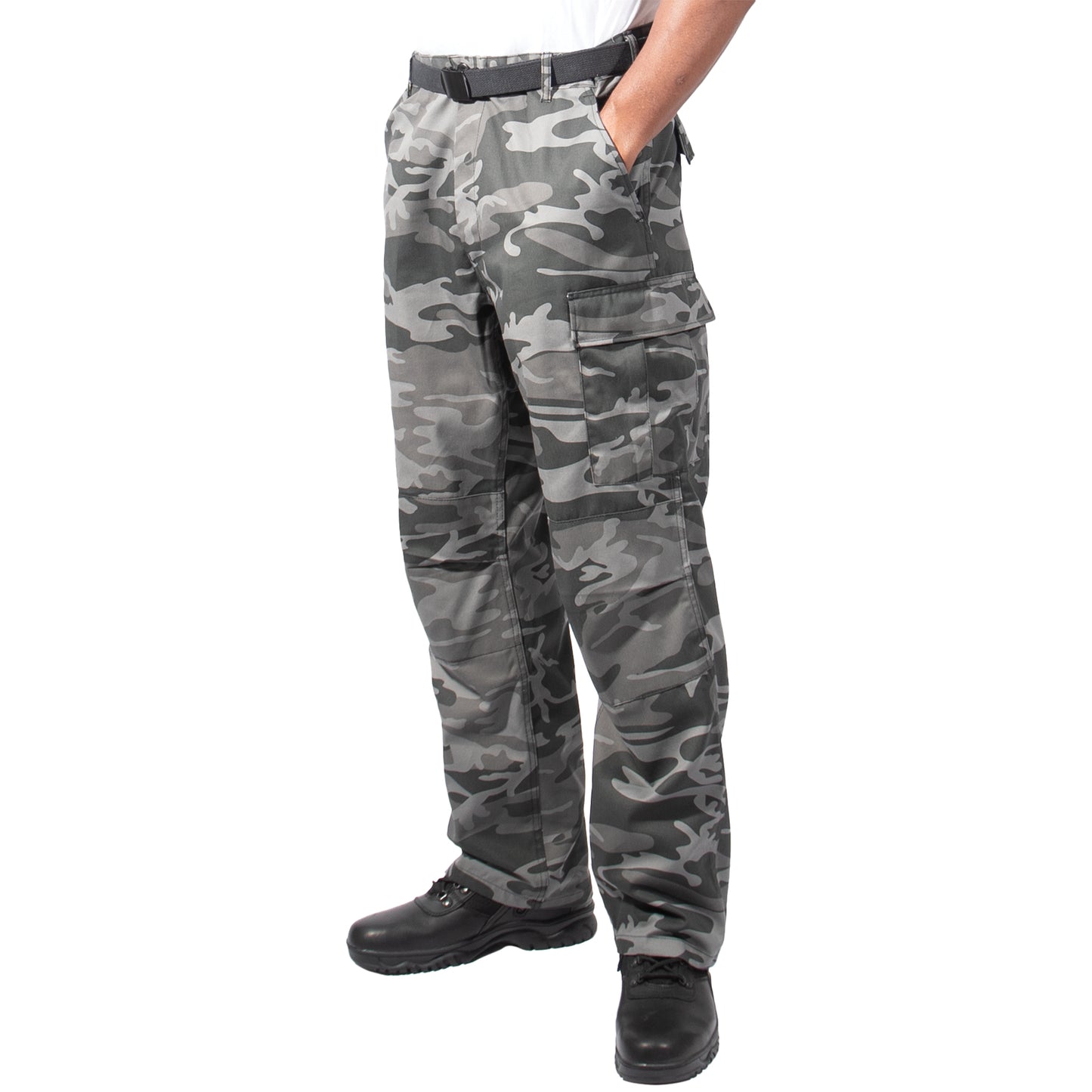 Rothco Relaxed Fit Zipper Fly BDU Pants - Black Camo
