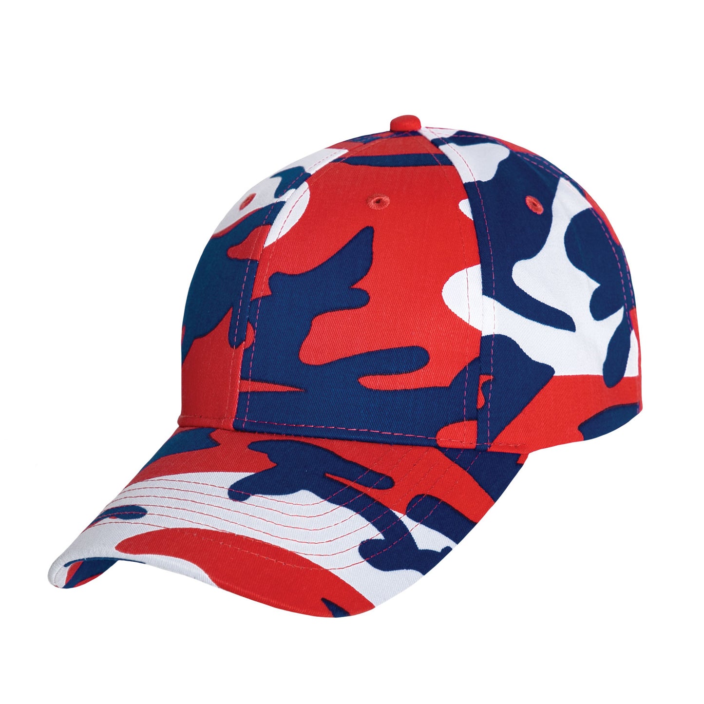 Rothco Color Camo Supreme Low Profile Cap - Red White and Blue Camo