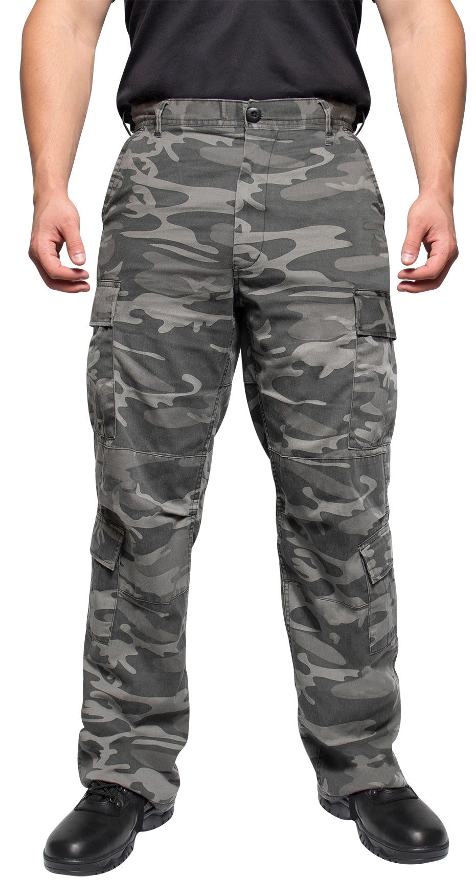Rothco Vintage Camo Paratrooper Fatigue Pants - Black Camo