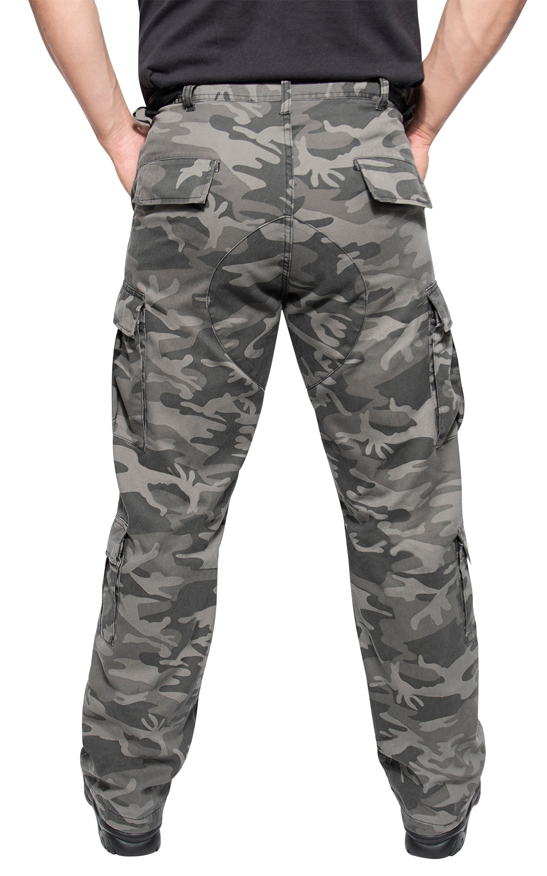 Rothco Vintage Camo Paratrooper Fatigue Pants - Black Camo