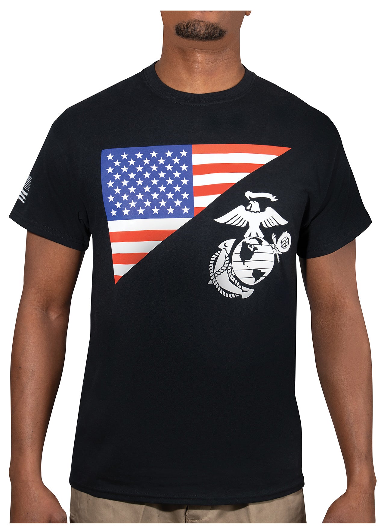 Rothco US Flag / USMC Eagle, Globe, & Anchor T Shirt