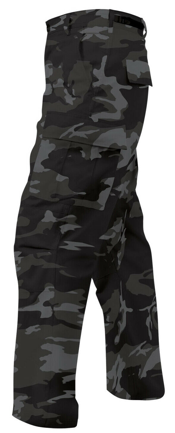 Rothco Color Camo Tactical BDU Pants - Black Camo