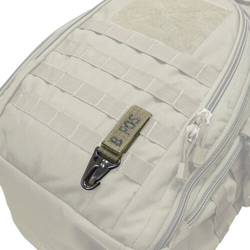 TACTICAL BLOOD TYPE KEY CHAIN ATTACHES TO MOLLE & BELT CONDOR 239