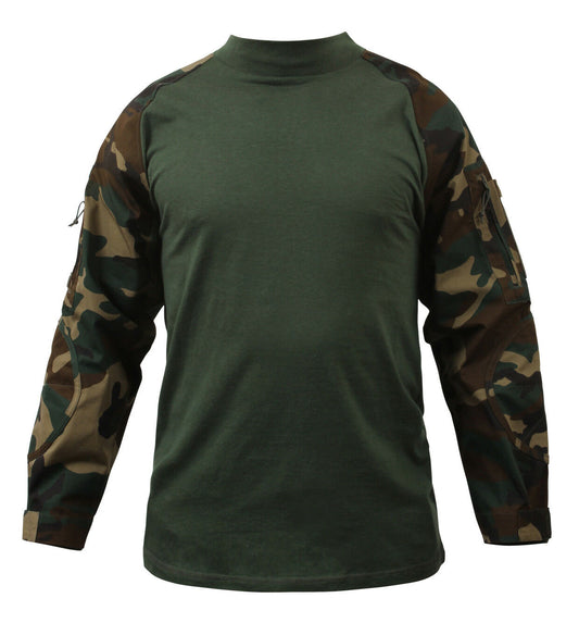 Rothco Military NYCO FR Fire Retardant Combat Shirt - Woodland Camo