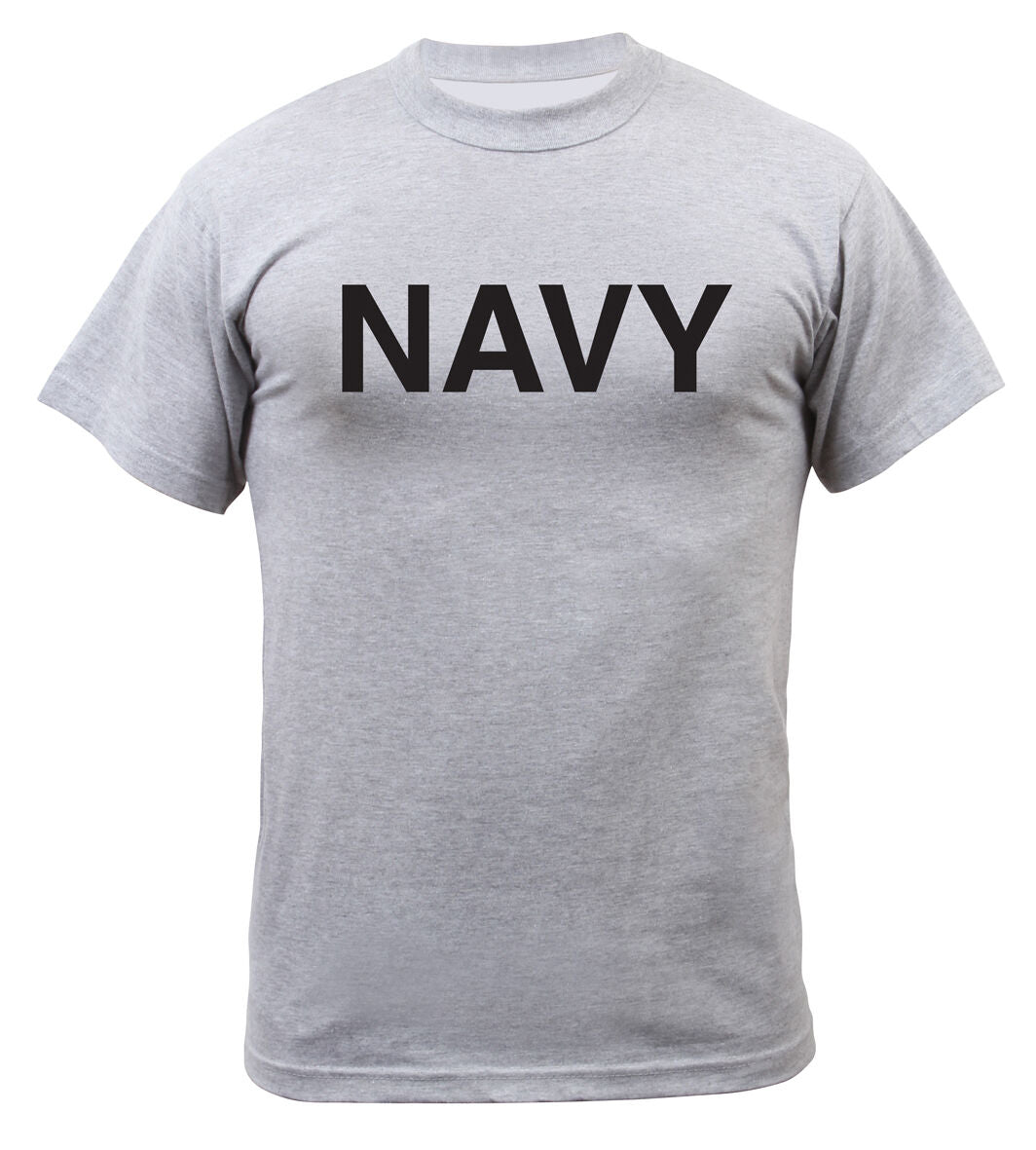 Rothco Grey Physical Training T-Shirt  Air Force Navy Marines