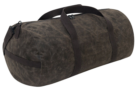 Rothco Waxed Canvas Shoulder Duffle Bag - 24 Inch Olive Drab