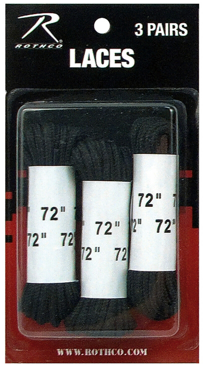Rothco 72" Boot Laces - 3 Pack