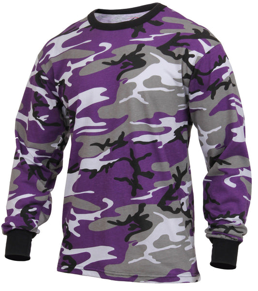 Rothco Long Sleeve Color Camo T-Shirt - Ultra Violet Camo