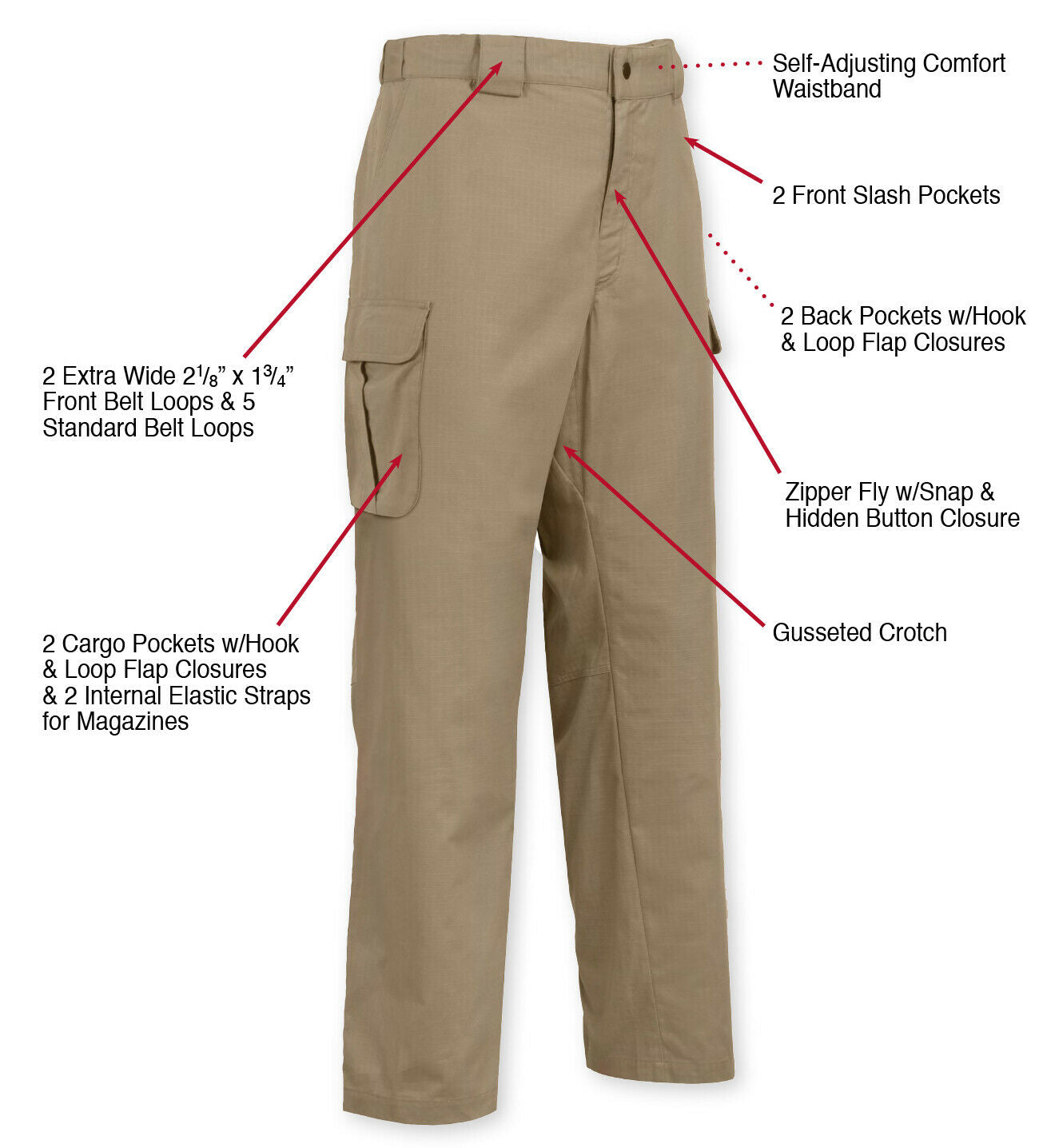 Rothco Tactical 10-8 Lightweight Field Pants - Khaki