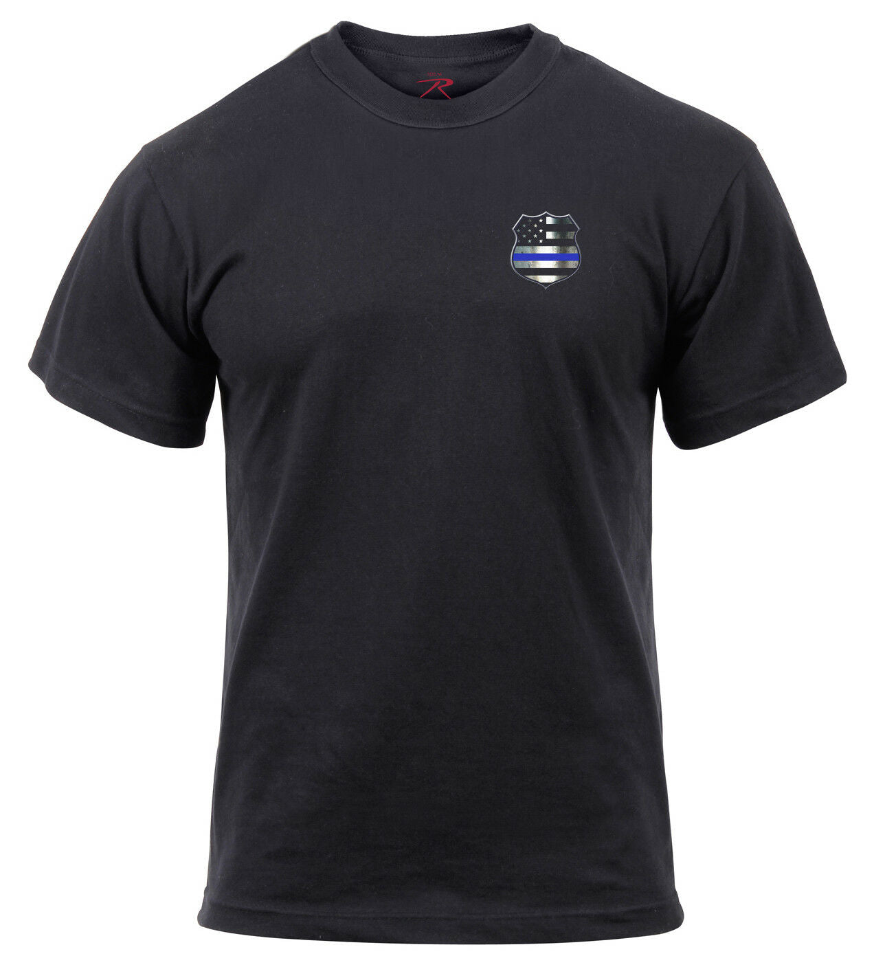 Rothco Thin Blue Line Shield T-Shirt - Black