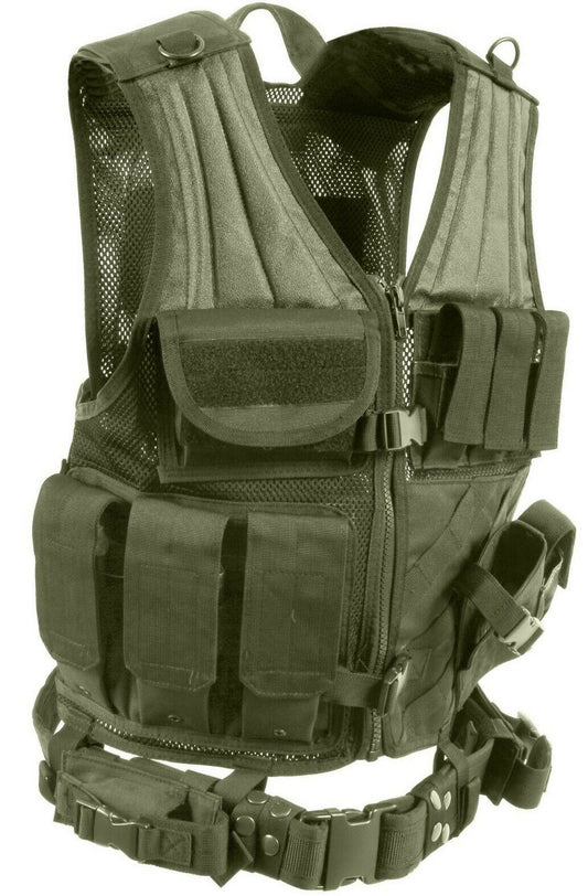Rothco Cross Draw MOLLE Tactical Vest - Olive Drab