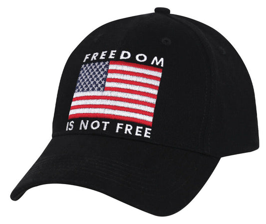 Rothco Freedom Is Not Free Low Profile Cap - Black