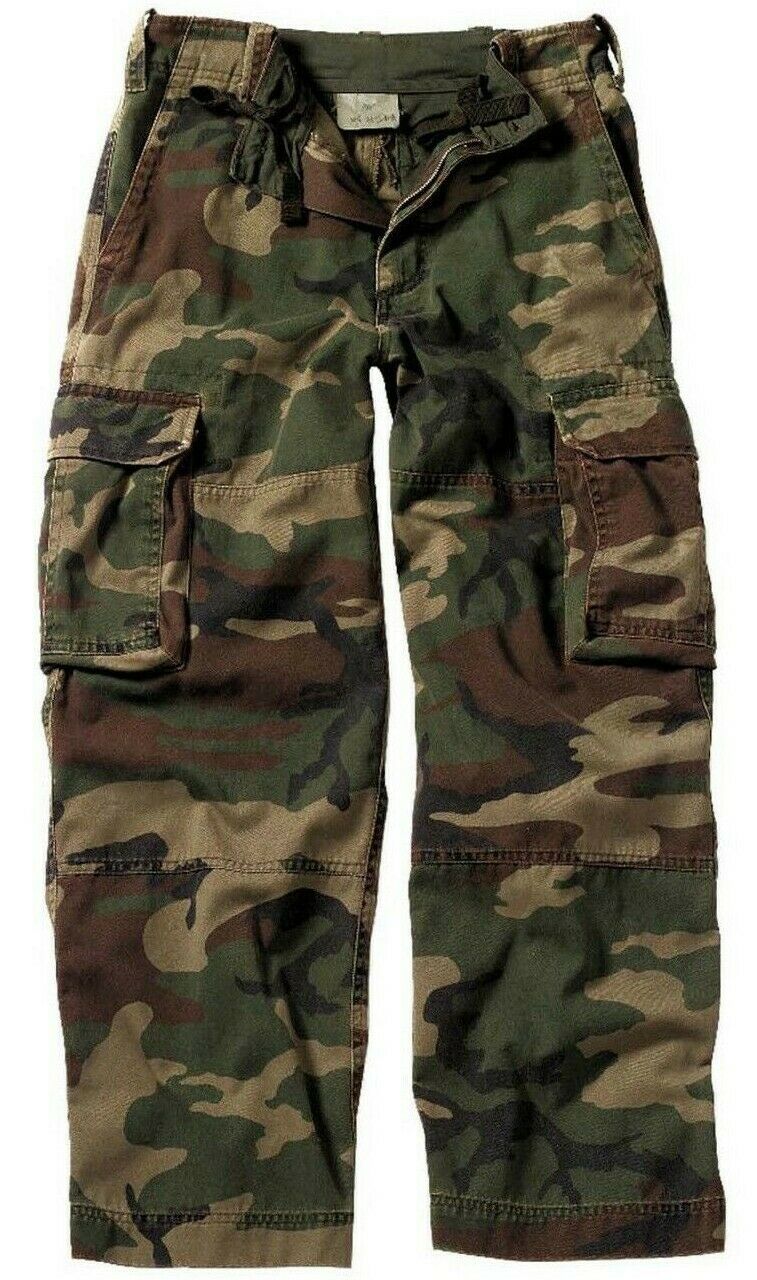 Rothco Kids Vintage Paratrooper Fatigue Pants - Woodland Camo