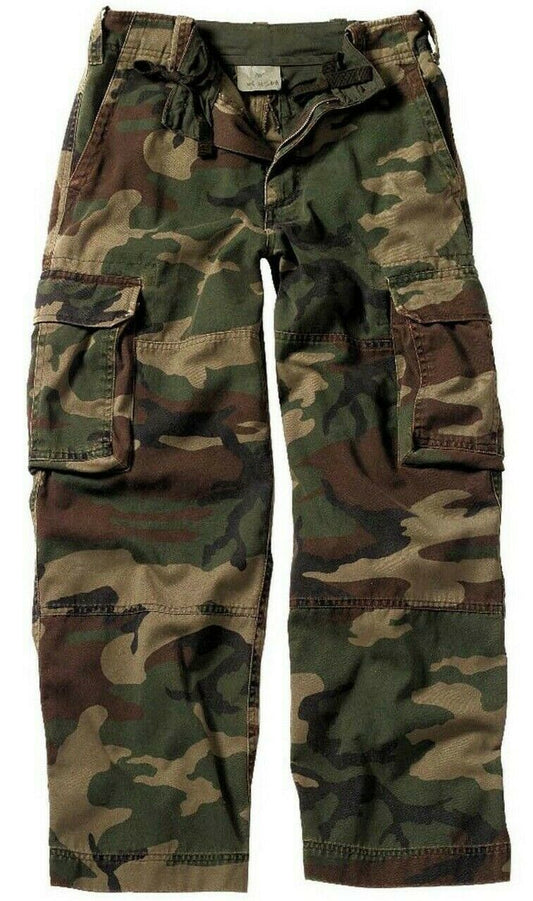 Rothco Kids Vintage Paratrooper Fatigue Pants - Woodland Camo