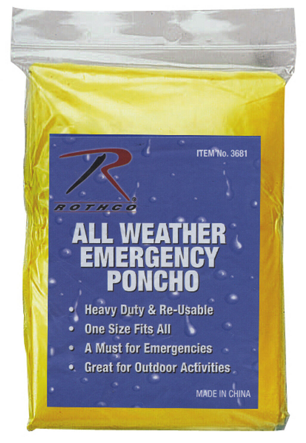 20 Pack Rothco All Weather Emergency Poncho