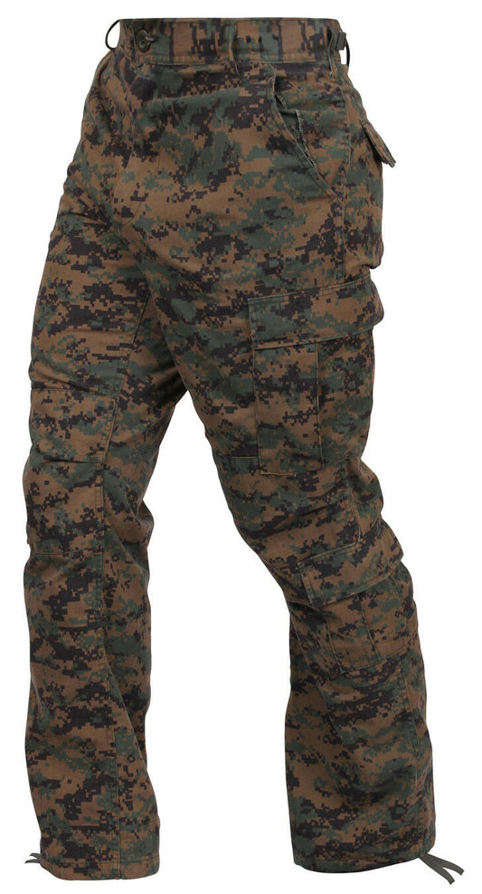 Rothco Vintage Camo Paratrooper Fatigue Pants - Woodland Digital Camo