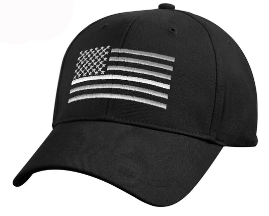 Rothco Thin White Line Flag Low Pro Cap
